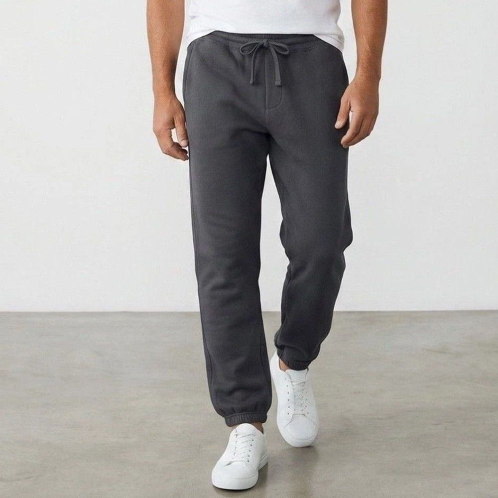 NEW American Giant Classic Sweatpants Joggers Mens L Gray Fleece Cotton Casual
